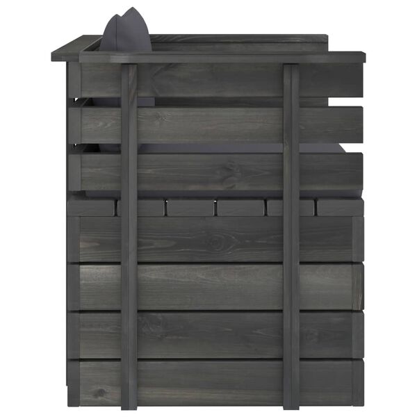 vidaXL 12-tlg. Garten-Sofagarnitur aus Paletten mit Kissen Kiefernholz