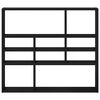 vidaXL Wandregal Schwarz Eichen-Optik 90x16x78 cm Holzwerkstoff