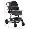vidaXL 2-in-1-Kinderwagen Dunkelgrau Aluminium