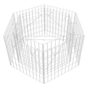 vidaXL Sechseckiges Gabionen-Hochbeet 100&times;90&times;50 cm