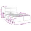vidaXL Bettrahmen Altholz 160 x 200 cm Massives Kiefernholz