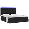 vidaXL Bett mit Stauraum und LED Schwarz 180 x 200 cm Polyester