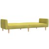 vidaXL Schlafsofa 2-Sitzer mit Fu&szlig;hocker Gr&uuml;n Stoff