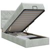 vidaXL Ottoman Bett mit Matratze Hellgrau 90 x 190 cm Samt