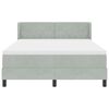 vidaXL Boxspringbett mit Matratze Hellgrau 190 x 140 cm Samt
