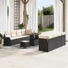vidaXL Garten-Sofa-Set 11 pcs Schwarz Poly-Rattan