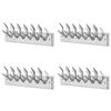 vidaXL Garderobenleisten 4 Stk. Silbern Aluminium