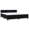 vidaXL Boxspringbett mit Matratze Schwarz 180x210 cm Samt