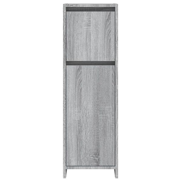 vidaXL Badschrank Grau Sonoma 30x30x95 cm Holzwerkstoff