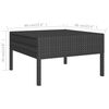 vidaXL 3-tlg. Garten-Lounge-Set mit Auflagen Poly Rattan Schwarz