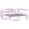 vidaXL Massivholzbett ohne Matratze Wei&szlig; 180x200 cm Kiefernholz