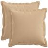 vidaXL Kissen mit Kissen HOUTEN 2 Stk. Creme Kunstleinen