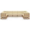 vidaXL 9-tlg Garten-Lounge-Set mit Kissen Honigbraun Massivholz Kiefer