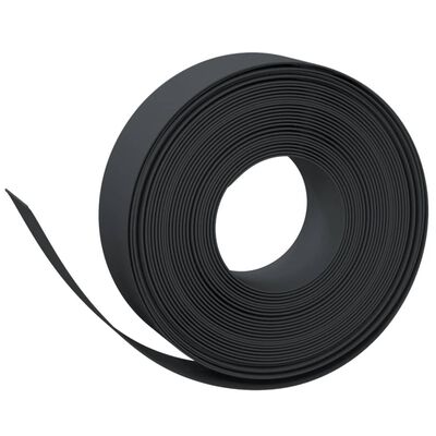 vidaXL Rasenkante Schwarz 10 m 15 cm Polyethylen