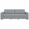 vidaXL 3-Sitzer-Sofa Hellgrau 220x78x80 cm Stoff