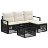 vidaXL Gartensofa-set 5 pcs Schwarz Poly-Rattan