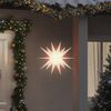 vidaXL LED-Weihnachtssterne 3 Stk. Faltbar Wei&szlig; 43 cm