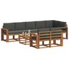 vidaXL Outdoor-Sofagarnitur mit Kissen 9 pcs Natur und Anthrazit
