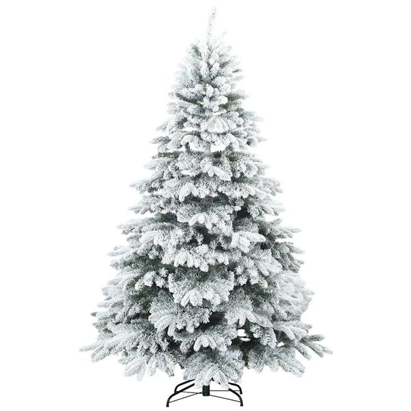 vidaXL K&uuml;nstlicher Weihnachtsbaum mit 300 LEDs Wei&szlig; 180 cm PE und PVC