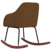 vidaXL Schaukelstuhl Braun Samt