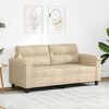 vidaXL 2-Sitzer-Sofa Creme 140 cm Mikrofasergewebe