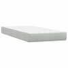 vidaXL Boxspringbett mit Matratze Hellgrau 200x220 cm Samt