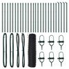 vidaXL Bodenmontierter Sechseckzaun 50 x 0,5 m PVC-beschichteter Stahl