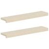 vidaXL Fensterb&auml;nke 2 stk. Wei&szlig; 70 x 15 x 2 cm Massivholz Eiche