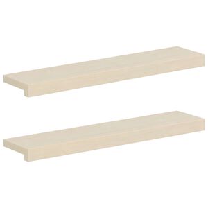 vidaXL Fensterb&auml;nke 2 stk. Wei&szlig; 70 x 15 x 2 cm Massivholz Eiche