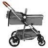 vidaXL 2-in-1-Kinderwagen Hellgrau Aluminium