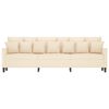 vidaXL 3-Sitzer-Sofa Creme 210 cm Samt
