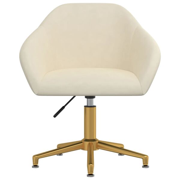 vidaXL Esszimmerstuhl Drehbar Creme Samt