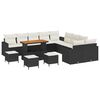 vidaXL Gartensofa-set 14 pcs Schwarz Poly-Rattan