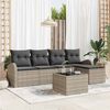 vidaXL Gartensofa-set 6 pcs Hellgrau Poly-Rattan