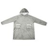 vidaXL Decken-Hoodie Grau M Fleece und Flanell