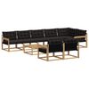 vidaXL Outdoor-Sofagarnitur 9 stk. Wei&szlig; und Schwarz