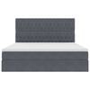 vidaXL Aufbewahrungsbett mit Matratze Dunkelgrau 180 x 200 cm Samt