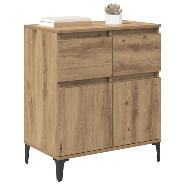 vidaXL Sideboard Artisan-Eiche 60 x 35 x 70 cm Verbundholz und Eisen