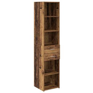 vidaXL Highboard Altholz 40 x 42,5 x 185 cm Holzwerkstoff