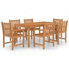 vidaXL 7-teiliges Garten-Ess-Set 180 x 90 cm Massivholz Teak