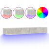 vidaXL TV-Schrank mit LED-Leuchten Betongrau 120x35x15,5 cm