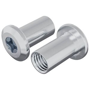 vidaXL Sicherungsmutter 2 Stk. Nickel M6 x 15 mm Stahl