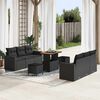 vidaXL Garten-Sofa-Set 9 pcs Schwarz Poly-Rattan
