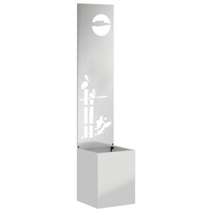 vidaXL Garten Sichtschutz-Leinwand Silber 32 x 150 cm Verzinkter Stahl