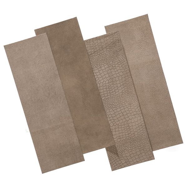 WallArt Leder-Wandpaneele Stubbs 16 Stk. Taupe