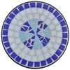 vidaXL Beistelltisch Mosaik Blau und Weiß