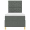 vidaXL Boxspringbett mit Matratze Dunkelgrau 80 x 200 cm Stoff