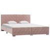 vidaXL Bettgestell Rosa Samt 160x200 cm