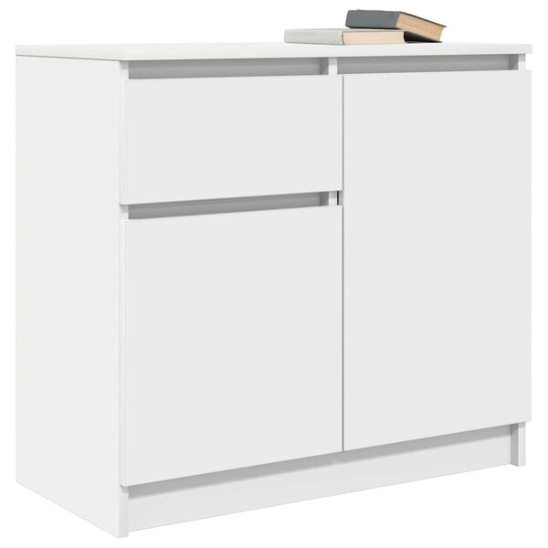 vidaXL Sideboard mit Schublade Wei&szlig; 71x35x65 cm Holzwerkstoff