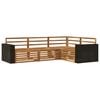 vidaXL Outdoor-Sofagarnitur 4 pcs Natur 255,5 x 176,5 x 73 cm